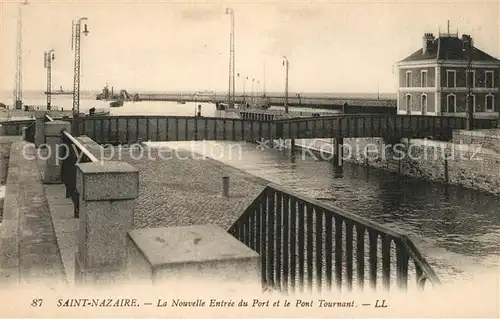 AK / Ansichtskarte Saint Nazaire_Loire Atlantique Nouvelle Entree du Port et Pont Tournant Saint Nazaire