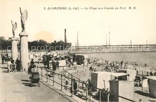 AK / Ansichtskarte Saint Nazaire_Loire Atlantique La plage vers l entree du port Saint Nazaire