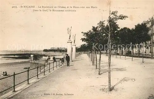 AK / Ansichtskarte Saint Nazaire_Loire Atlantique Boulevard de l Ocean Monument aux Morts Saint Nazaire