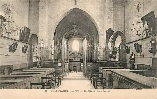 AK / Ansichtskarte Bellegarde_du_Loiret Interieur de l Eglise Bellegarde_du_Loiret