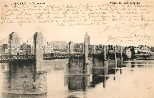 AK / Ansichtskarte Jargeau_Loiret Panorama Pont sur la Loire Jargeau Loiret