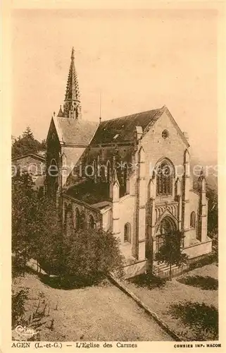 AK / Ansichtskarte Agen_Lot_et_Garonne Eglise des Carmes Agen_Lot_et_Garonne