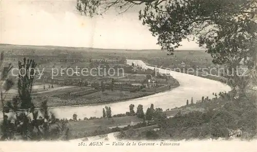 AK / Ansichtskarte Agen_Lot_et_Garonne Panorama de la Vallee de la Garonne Agen_Lot_et_Garonne