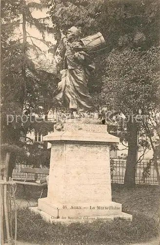 AK / Ansichtskarte Agen_Lot_et_Garonne La Marseillaise Statue Monument Agen_Lot_et_Garonne