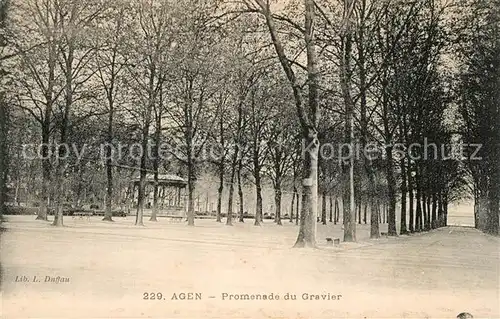 AK / Ansichtskarte Agen_Lot_et_Garonne Promenade du Gravier Agen_Lot_et_Garonne