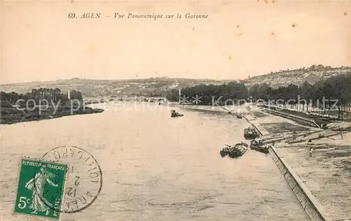 AK / Ansichtskarte Agen_Lot_et_Garonne Vue panoramique sur la Garonne Agen_Lot_et_Garonne