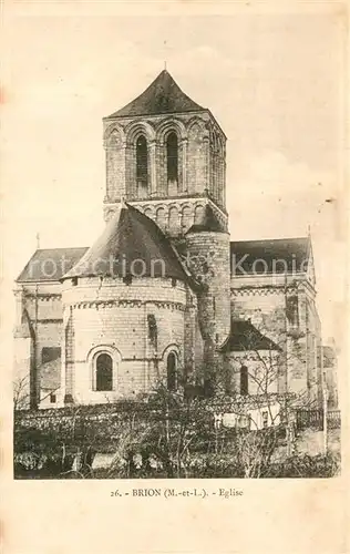 AK / Ansichtskarte Brion_Maine et Loire Eglise Brion Maine et Loire