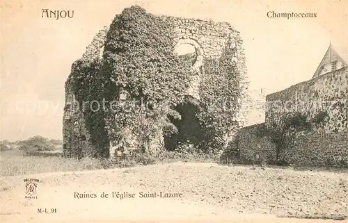 Anjou Eglise Saint Lazare Ruines Anjou