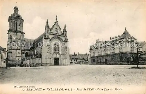 Beaufort en Vallee Place de l Eglise Notre Dame et Musee Beaufort en Vallee