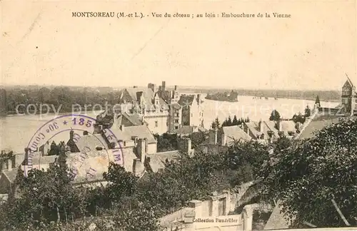 Montsoreau Vue du coteau au loin Embouchure de la Vienne Montsoreau