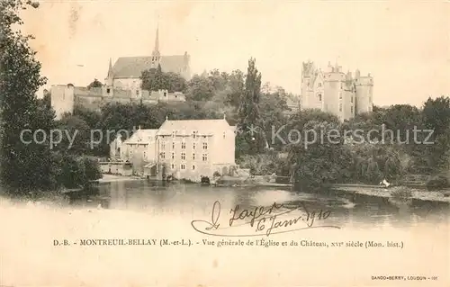 Montreuil Bellay Eglise Chateau XVIe siecle Montreuil Bellay