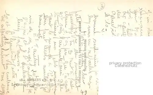 Angers Chateau et Statue du Roi Rene Angers