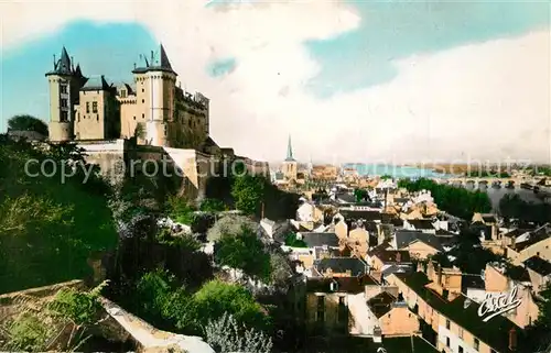 Saumur Chateau la ville et la Loire Saumur