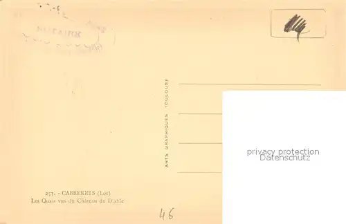 Cabrerets Les Quais vus du Chateau du Diable Cabrerets