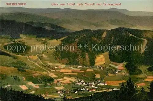 Hochblauen Blick vom Hotel nach Marzell Hochblauen