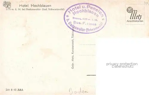 Hochblauen Aussichtsturm Hochblauen