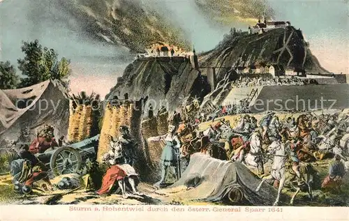 Hohentwiel Sturm durch den oesterreichischen General Sparr Hohentwiel