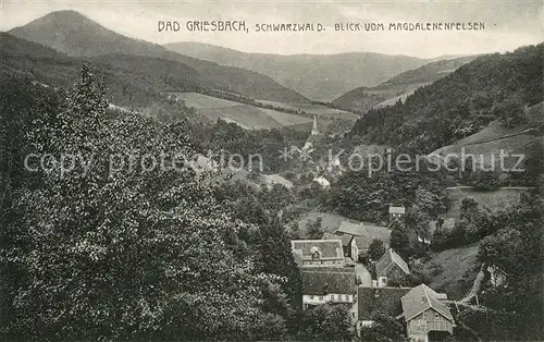 Bad_Griesbach_Schwarzwald  Panorama Blick vom Magdalenenfelsen Bad_Griesbach