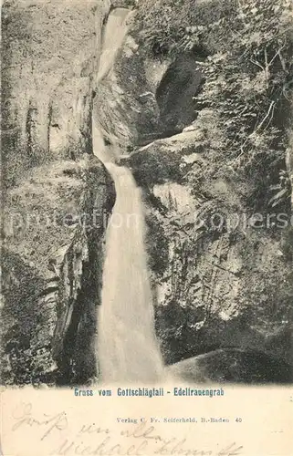 Ottenhoefen_Schwarzwald Edelfrauengrab Gottschlaeg Wasserfall Ottenhoefen Schwarzwald