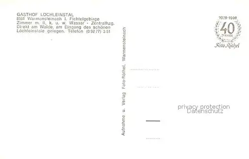 Warmensteinach Gasthof Loechleinstal Warmensteinach