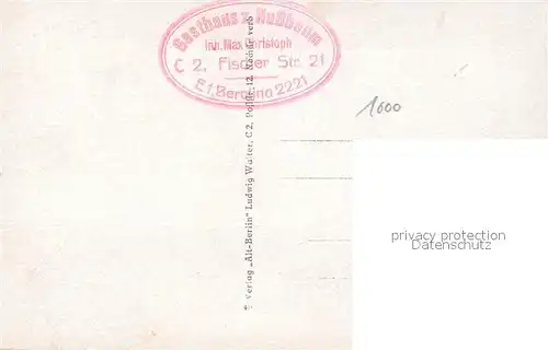 AK / Ansichtskarte Alt_Berlin Restaurant zum Nussbaum  Alt_Berlin