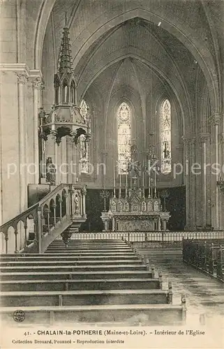 AK / Ansichtskarte Chalain_la_Potherie Interieur de l Eglise 