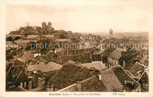 AK / Ansichtskarte Gourdon_Lot Vue prise du Sud Ouest Gourdon Lot