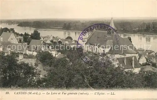 AK / Ansichtskarte Candes Saint Martin Vue generale et la Loire Candes Saint Martin