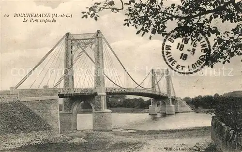 AK / Ansichtskarte Bouchemaine Pont suspendu sur la Loire Bouchemaine