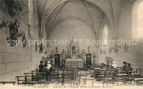 AK / Ansichtskarte Doue la Fontaine Le Bosquet Interieur de la Chapelle Doue la Fontaine