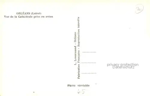 AK / Ansichtskarte Orleans_Loiret Cathedrale Sainte Croix vue aerienne Orleans_Loiret