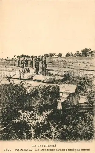 AK / Ansichtskarte Padirac La Descente avant l amenagement Padirac