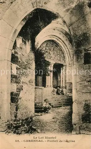 AK / Ansichtskarte Carennac Portail de l Eglise Carennac