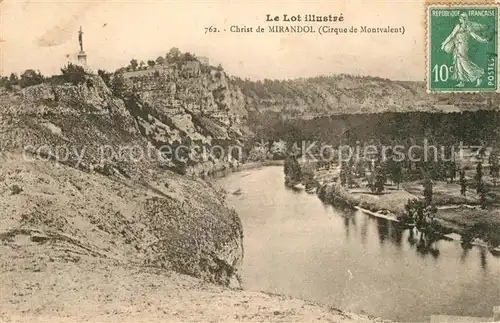 AK / Ansichtskarte Montvalent Christ de Mirandol la Dordogne Paysage Montvalent