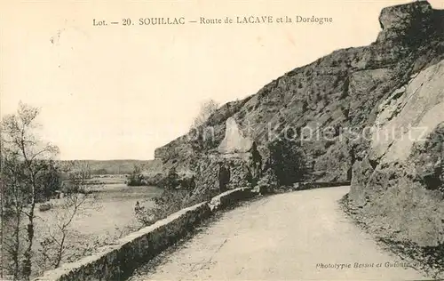 AK / Ansichtskarte Souillac Route de Lacave et la Dordogne Souillac
