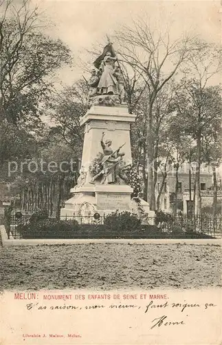 AK / Ansichtskarte Melun_Seine_et_Marne Monument des enfants de Seine et Marne Melun_Seine_et_Marne