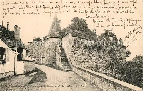AK / Ansichtskarte Beaune_Cote_d_Or_Burgund Anciennes Fortifications de la Ville Beaune_Cote_d_Or_Burgund