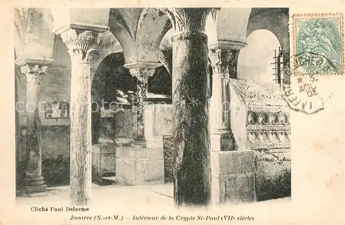 AK / Ansichtskarte Jouarre Interieur de la Crypte St Paul Jouarre