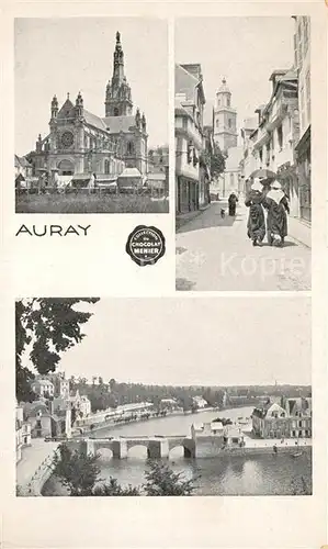 AK / Ansichtskarte Auray Vues d ensemble Eglise Pont sur l Auray Auray