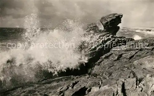 AK / Ansichtskarte Quiberon_Morbihan Cote Sauvage Presqu ile Brandung Kueste Quiberon Morbihan