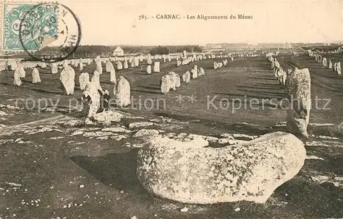 AK / Ansichtskarte Carnac_Morbihan Alignements du Menec Megalith Carnac Morbihan