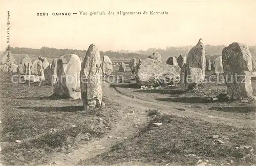 AK / Ansichtskarte Carnac_Morbihan Alignements de Kermario Megalith Carnac Morbihan