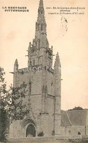 AK / Ansichtskarte Saint_Nicolas_des_Eaux Chapelle de Saint Nicodeme XVIe siecle Saint_Nicolas_des_Eaux