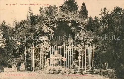 AK / Ansichtskarte Wassy Jardins de l Hopital La Grotte Wassy