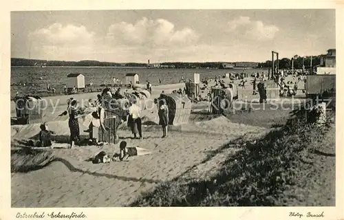 AK / Ansichtskarte Eckernfoerde Strand Eckernfoerde