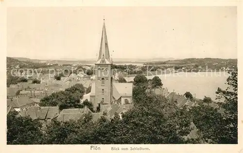 AK / Ansichtskarte Ploen_See Blick vom Schlossturm Kirche Ploen_See