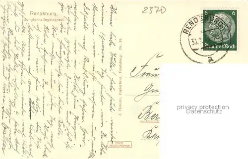 AK / Ansichtskarte Rendsburg Jungfernstiegstrasse Rendsburg
