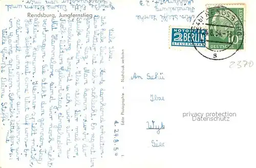 AK / Ansichtskarte Rendsburg Jungfernstieg Rendsburg