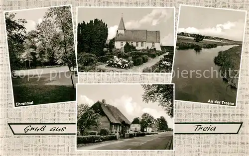 AK / Ansichtskarte Treia_Schleswig Ehrenmal Treene Kirche Treia_Schleswig