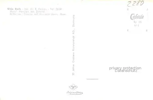 AK / Ansichtskarte Westerland_Sylt Stadtpanorama Duenen Hotel Pension am Strand Westerland_Sylt